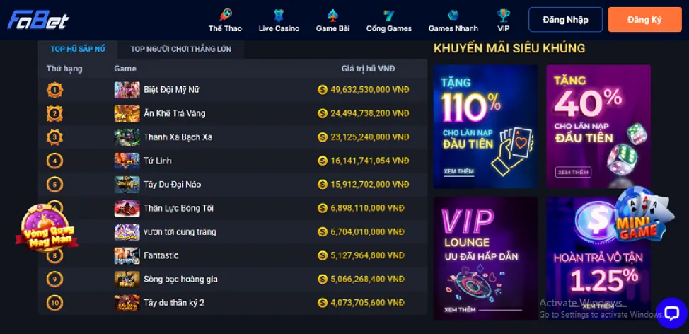Ưu Đãi Đặc Biệt Cho Từng Sảnh Game okevip link mới